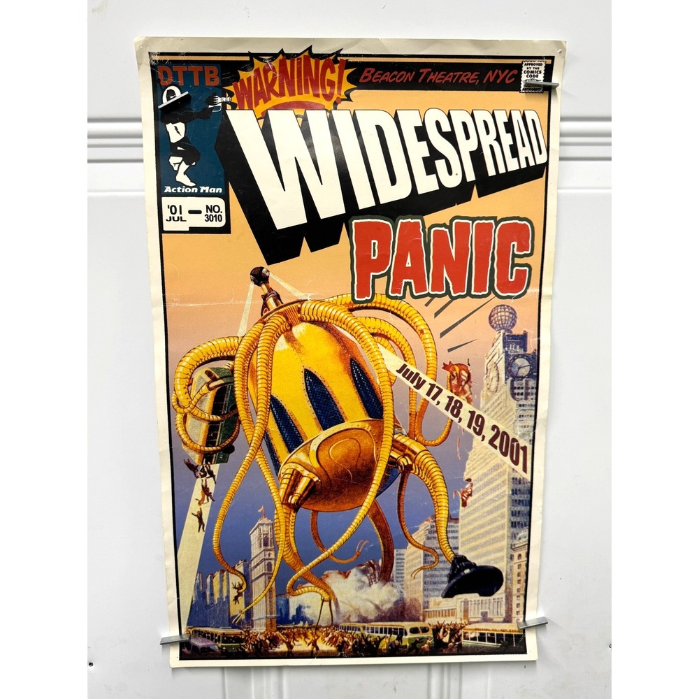 Widespread Panic 2001 Beacon Theatre NYC Concert Poster Print VTG 20"x12.5" WSP